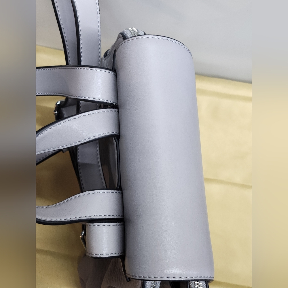 Calvin Klein Elaine Bubble Lamb Novelty Key Item Flap Backpack Dove Gray $168 - Picture 7 of 16